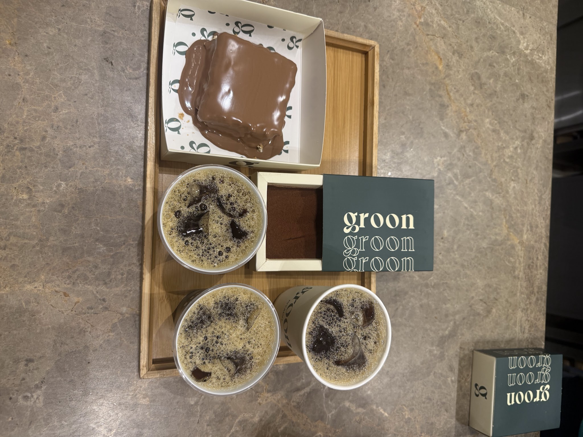 Coffee and chocolate cake